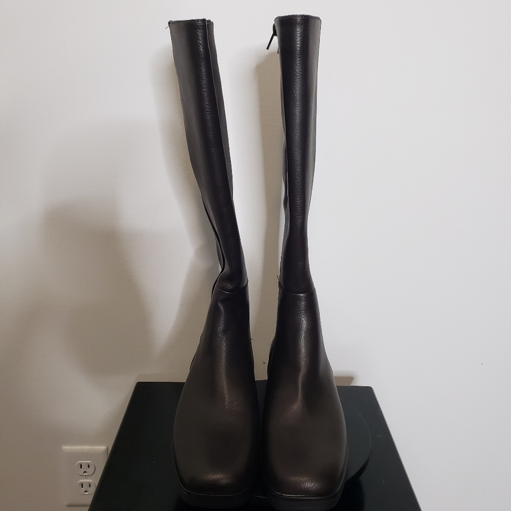 Aerosoles Daria Women's Knee-High Equestrian Boots Size 8.5 Color:Java Grainy - Picture 2 of 8